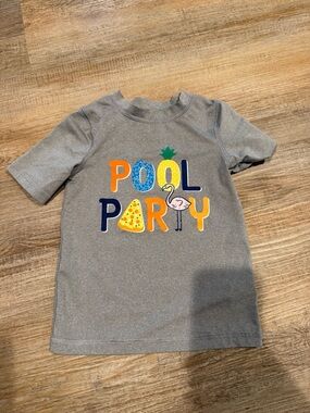 Cat & Jack Grey 'Pool Party' Rashguard Tee with Colorful Graphic